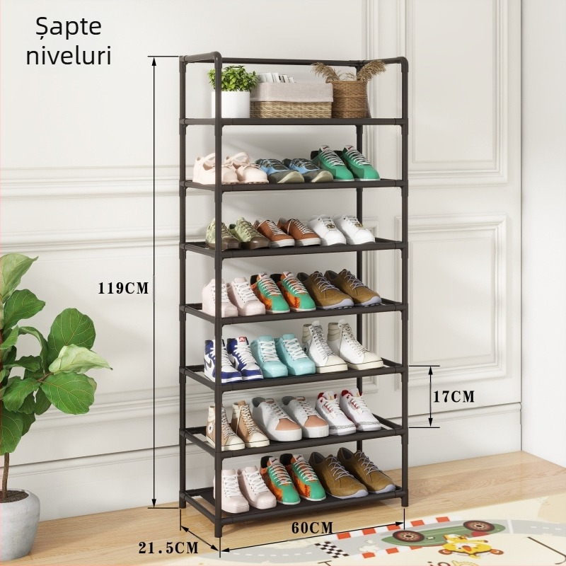 Suport pentru încălțăminte exclusiv transfrontalier, suport simplu pentru încălțăminte pentru depozitare acasă, asamblare ranforsată cu mai multe straturi, soluție minimalistă de depozitare en-gros