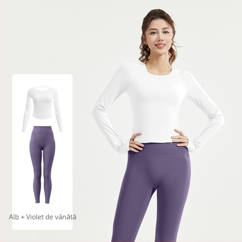 Juyitang costum de yoga nou, subțire, elastic, respirabil, pentru fitness, alergare, agrement, costum de fitness