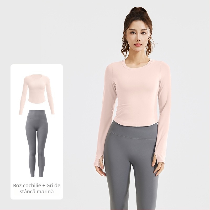 Juyitang costum de yoga nou, subțire, elastic, respirabil, pentru fitness, alergare, agrement, costum de fitness