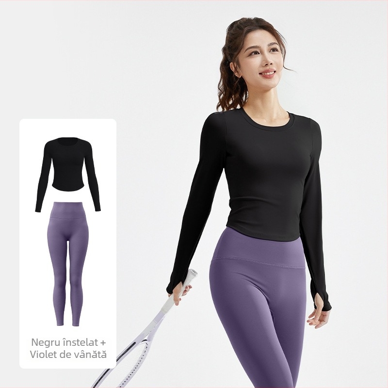 Juyitang costum de yoga nou, subțire, elastic, respirabil, pentru fitness, alergare, agrement, costum de fitness