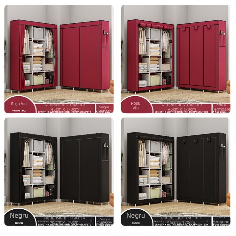 Dulap de depozitare multifuncțional anti-praf din pânză, cel mai bine vândut în America de Sud, pentru dormitor, DIY, asamblare