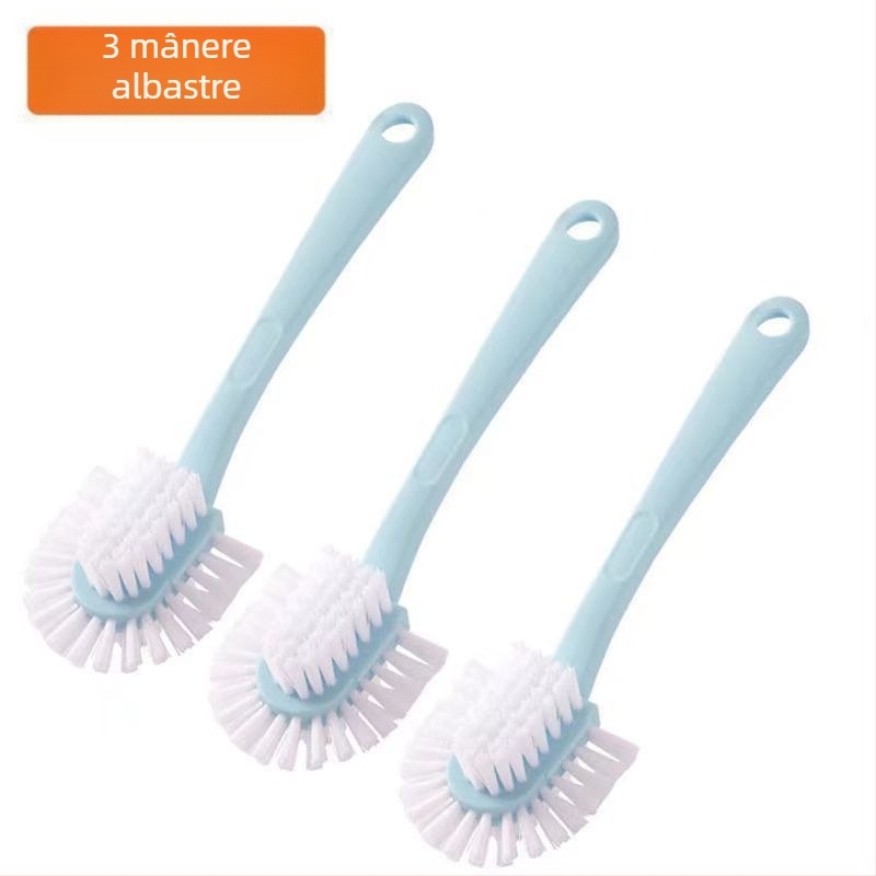 Perie de pantofi cu cinci laturi, perie de curățare multifuncțională cu mâner lung pentru pantofi de uz casnic, perie de curățare multifuncțională fără unghi mort, perie de curățare multifuncțională