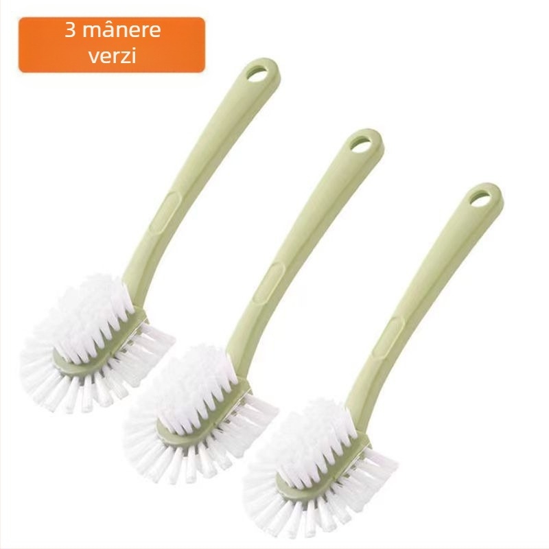 Perie de pantofi cu cinci laturi, perie de curățare multifuncțională cu mâner lung pentru pantofi de uz casnic, perie de curățare multifuncțională fără unghi mort, perie de curățare multifuncțională