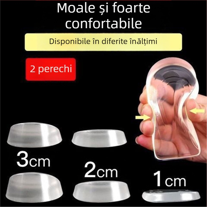 Branturi japoneze pentru creșterea înălțimii, confortabile pentru picioare, pantofi invizibili din piele pentru bărbați, cizme Martin, tampoane din silicon pentru creșterea înălțimii Aj1