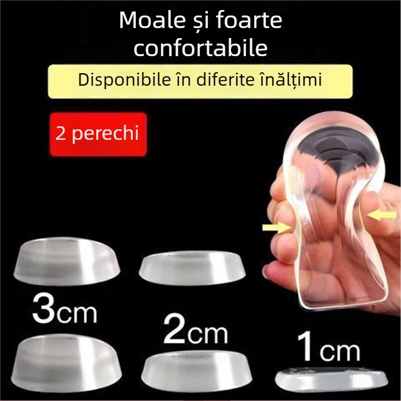 Branturi japoneze pentru creșterea înălțimii, confortabile pentru picioare, pantofi invizibili din piele pentru bărbați, cizme Martin, tampoane din silicon pentru creșterea înălțimii Aj1