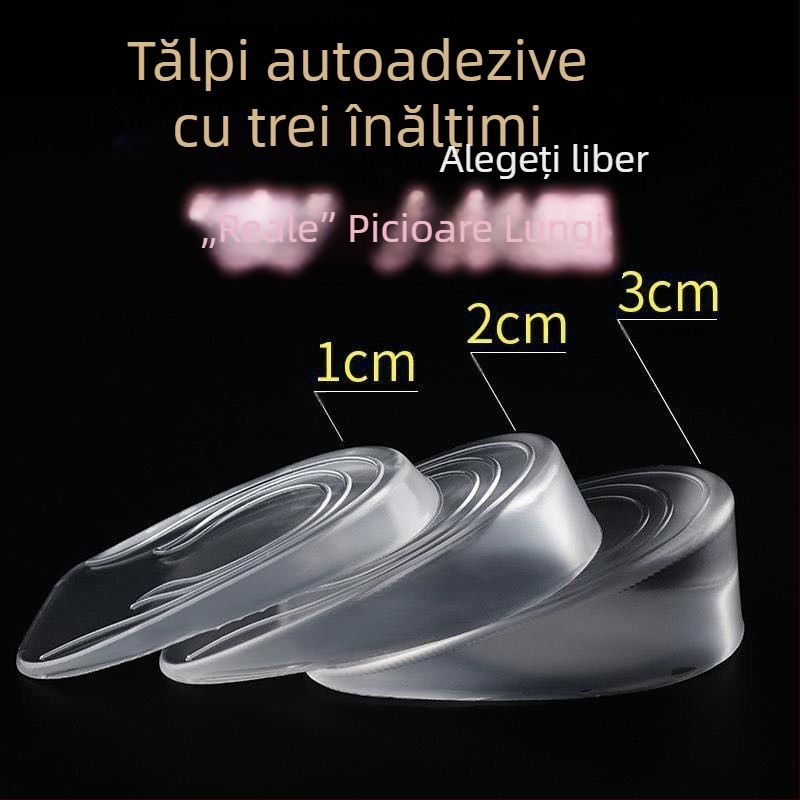 Branturi japoneze pentru creșterea înălțimii, confortabile pentru picioare, pantofi invizibili din piele pentru bărbați, cizme Martin, tampoane din silicon pentru creșterea înălțimii Aj1
