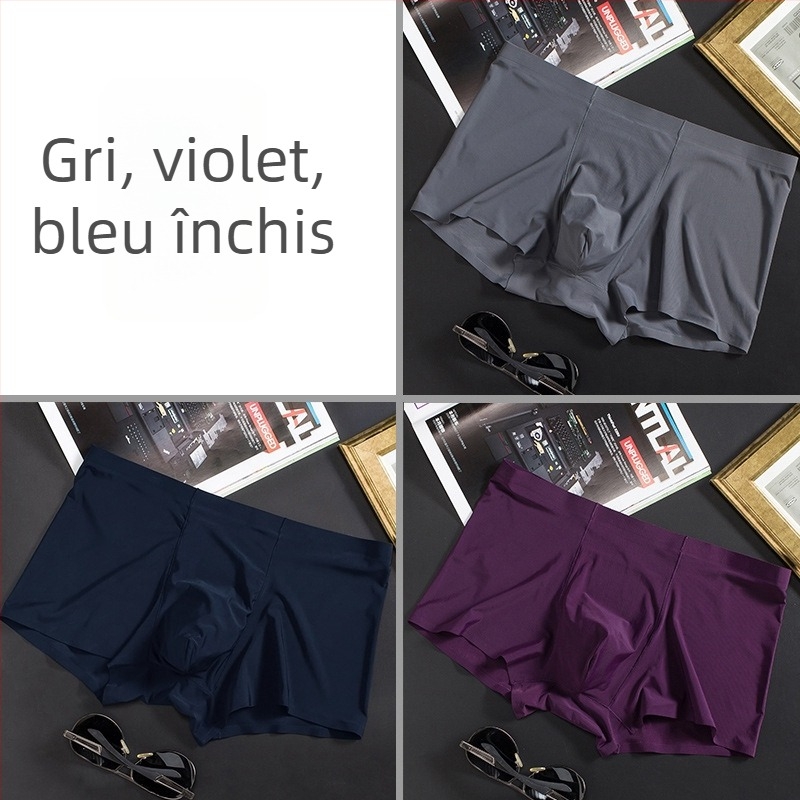 Bărbați, lenjerie intimă subțire, fără sudură, boxeri, chiloți de afaceri, respirabili, de vară, confortabili