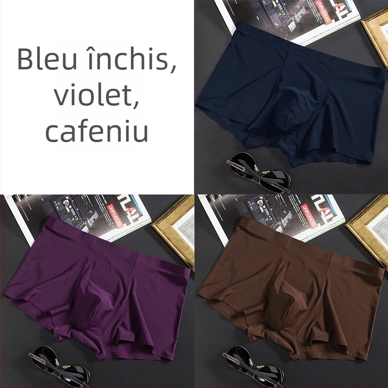 Bărbați, lenjerie intimă subțire, fără sudură, boxeri, chiloți de afaceri, respirabili, de vară, confortabili
