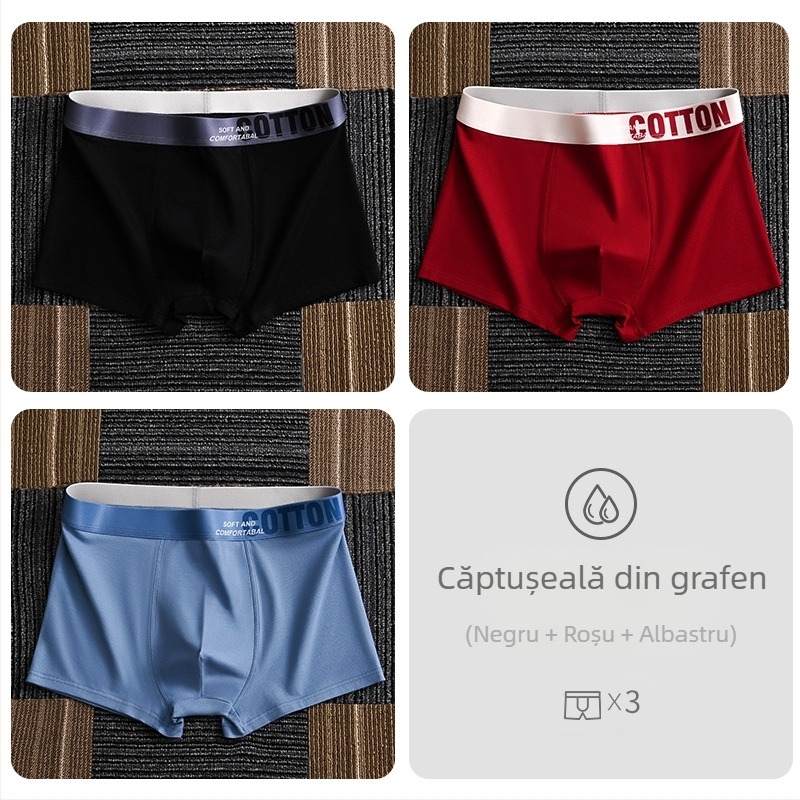 Lenjerie intimă pentru femei Yalu, boxeri pentru bărbați, bumbac pur, pantaloni scurți din bumbac, antibacterieni, cusături interioare, absorbanți de transpirație, mărime mare