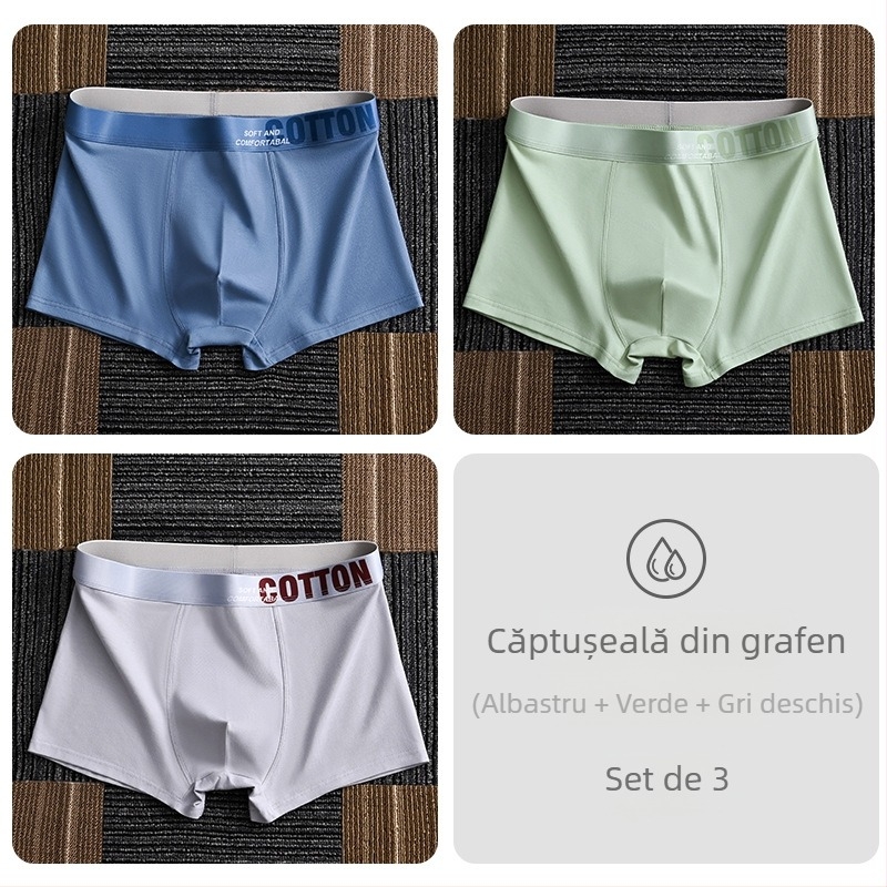 Lenjerie intimă pentru femei Yalu, boxeri pentru bărbați, bumbac pur, pantaloni scurți din bumbac, antibacterieni, cusături interioare, absorbanți de transpirație, mărime mare