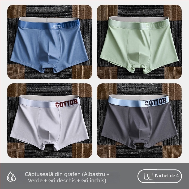 Lenjerie intimă pentru femei Yalu, boxeri pentru bărbați, bumbac pur, pantaloni scurți din bumbac, antibacterieni, cusături interioare, absorbanți de transpirație, mărime mare