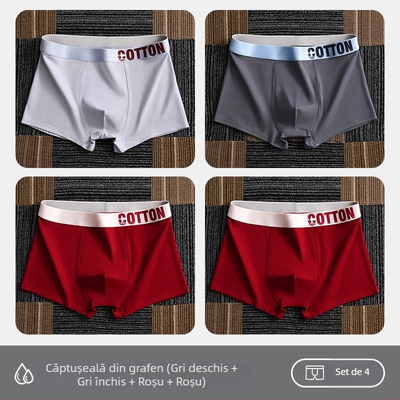 Lenjerie intimă pentru femei Yalu, boxeri pentru bărbați, bumbac pur, pantaloni scurți din bumbac, antibacterieni, cusături interioare, absorbanți de transpirație, mărime mare