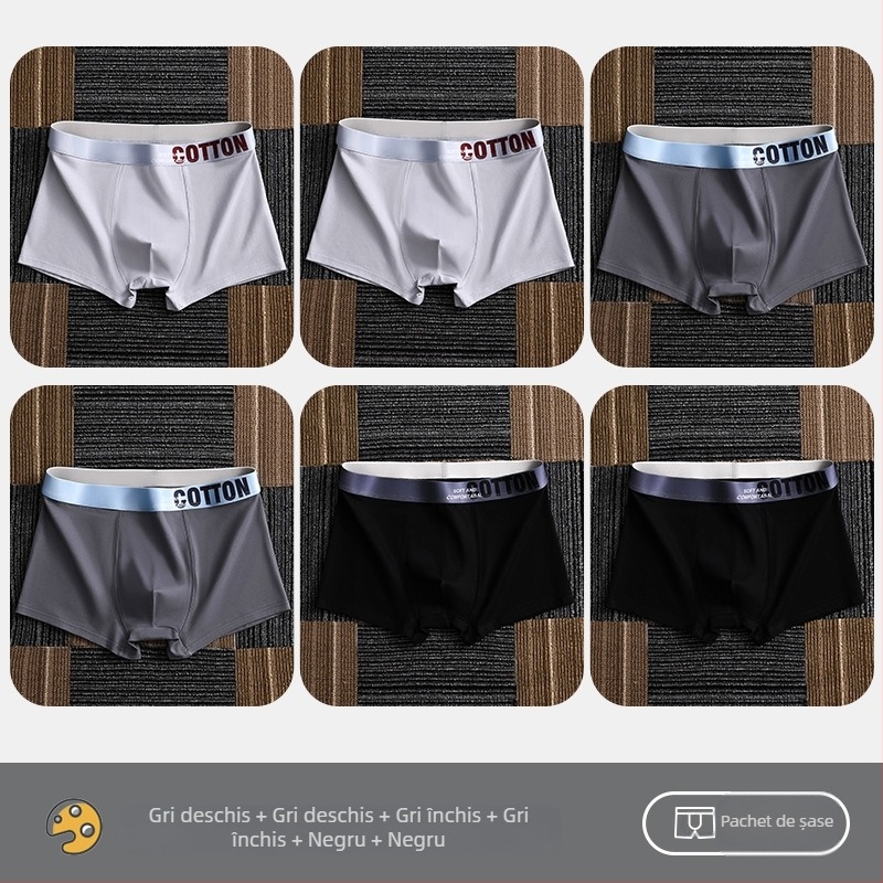 Lenjerie intimă pentru femei Yalu, boxeri pentru bărbați, bumbac pur, pantaloni scurți din bumbac, antibacterieni, cusături interioare, absorbanți de transpirație, mărime mare