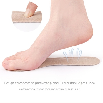 Sandale din piele, sandale autoadezive cu burete 3/4, cu suport moale pentru recul, absorbție de șocuri, antiderapante, cu burete de jumătate de mărime