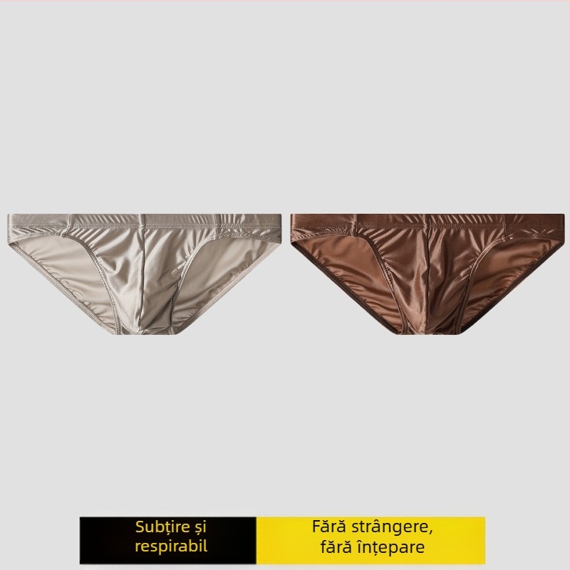 Lenjerie intimă pentru bărbați, satin, băieți, gheață de mătase, convex, ultra-subțire, sexy, pantaloni dintr-o singură bucată, pentru tineri
