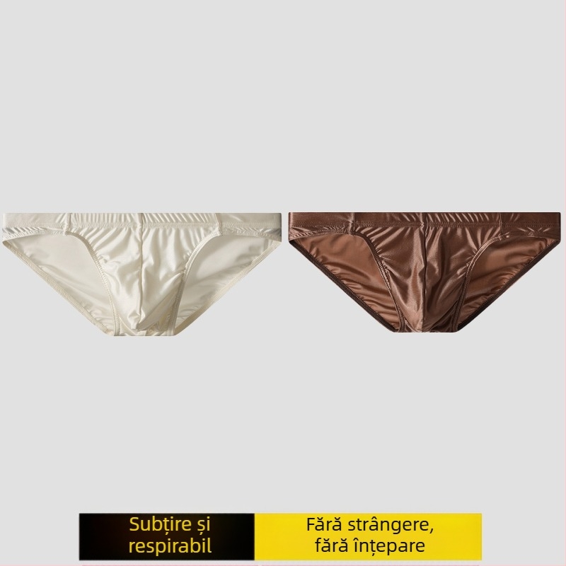 Lenjerie intimă pentru bărbați, satin, băieți, gheață de mătase, convex, ultra-subțire, sexy, pantaloni dintr-o singură bucată, pentru tineri