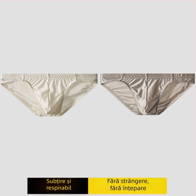 Lenjerie intimă pentru bărbați, satin, băieți, gheață de mătase, convex, ultra-subțire, sexy, pantaloni dintr-o singură bucată, pentru tineri