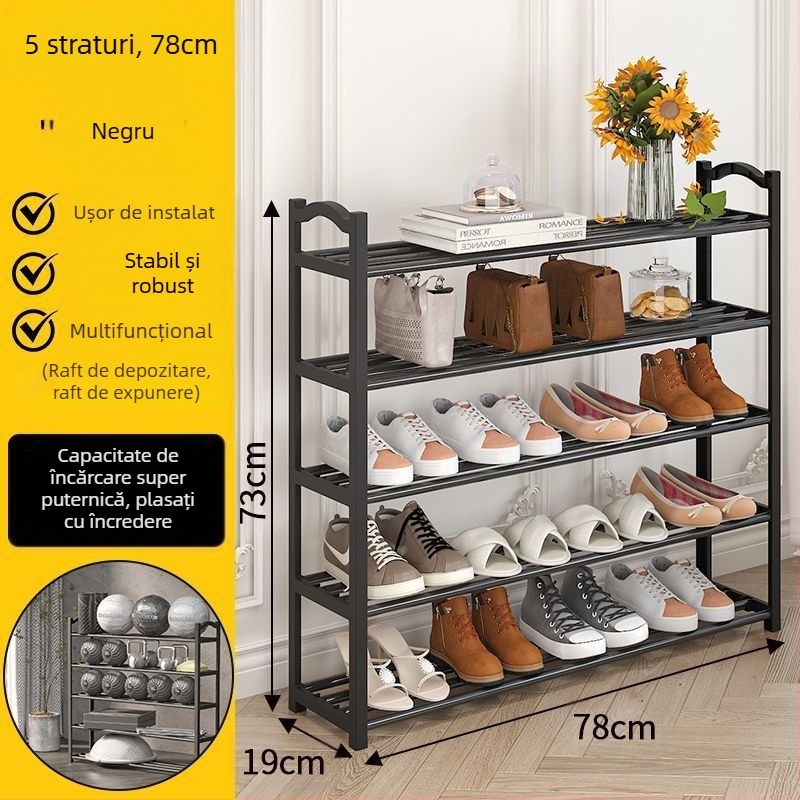 Suport pentru pantofi multi-strat, simplu pentru ușă, dormitor studențesc, rezistent la praf și puternic, popular, pentru depozitarea dulapului de pantofi