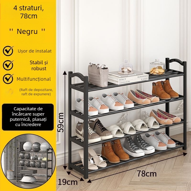 Suport pentru pantofi multi-strat, simplu pentru ușă, dormitor studențesc, rezistent la praf și puternic, popular, pentru depozitarea dulapului de pantofi