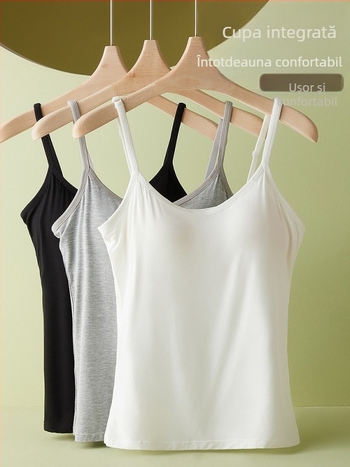 Camizolă mărime plus cu pernă de piept, sutien reglabil fără uzură pentru femei, lenjerie intimă dintr-o singură piesă, îmbrăcăminte interioară pentru fete dolofane