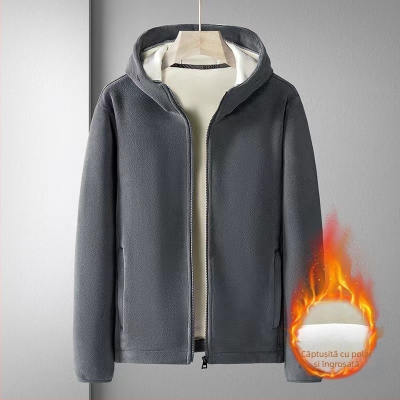 Cardigan nou cu glugă Wei Yi pentru bărbați, toamnă/iarnă, căptușit cu fleece, îngroșat, Wei Yi Olympic, jachetă cu glugă, calitate superioară