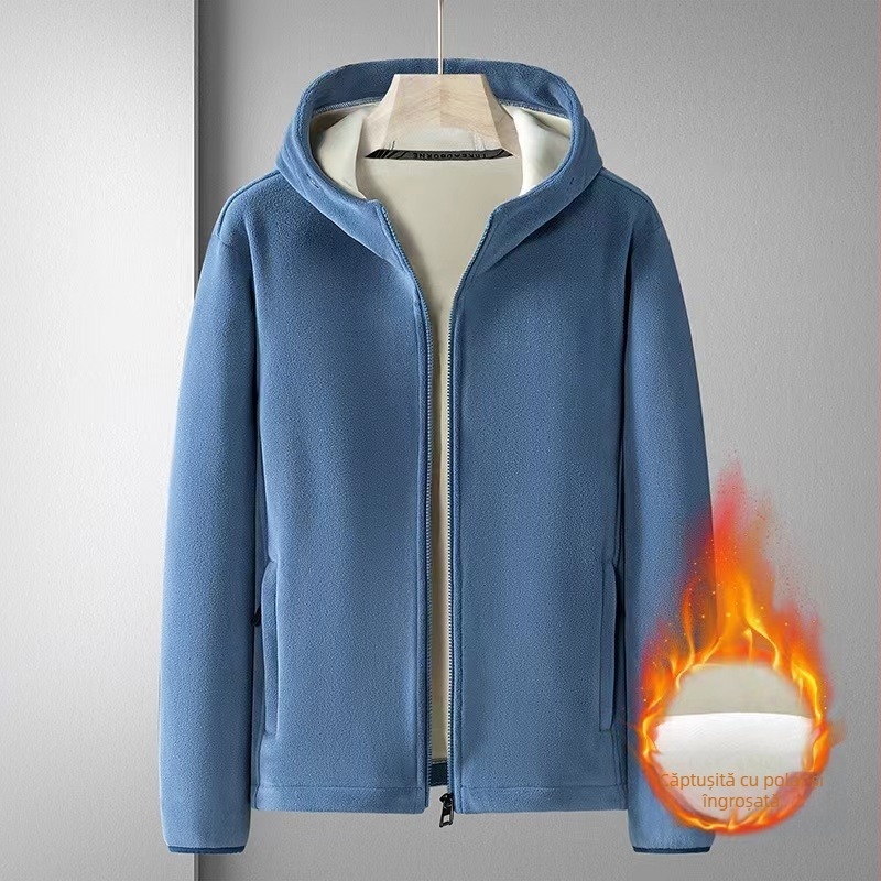 Cardigan nou cu glugă Wei Yi pentru bărbați, toamnă/iarnă, căptușit cu fleece, îngroșat, Wei Yi Olympic, jachetă cu glugă, calitate superioară