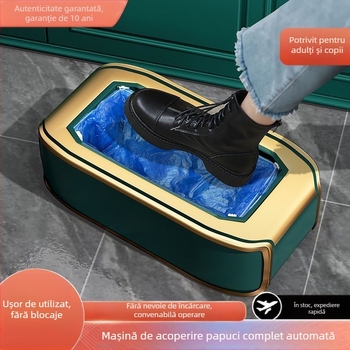 Folie protectoare în interiorul biroului, mașină de acoperit încălțăminte de dimensiuni mari pentru călcat pe picioare, artefact complet automat de unică folosință pentru schimbarea pantofilor de înaltă calitate