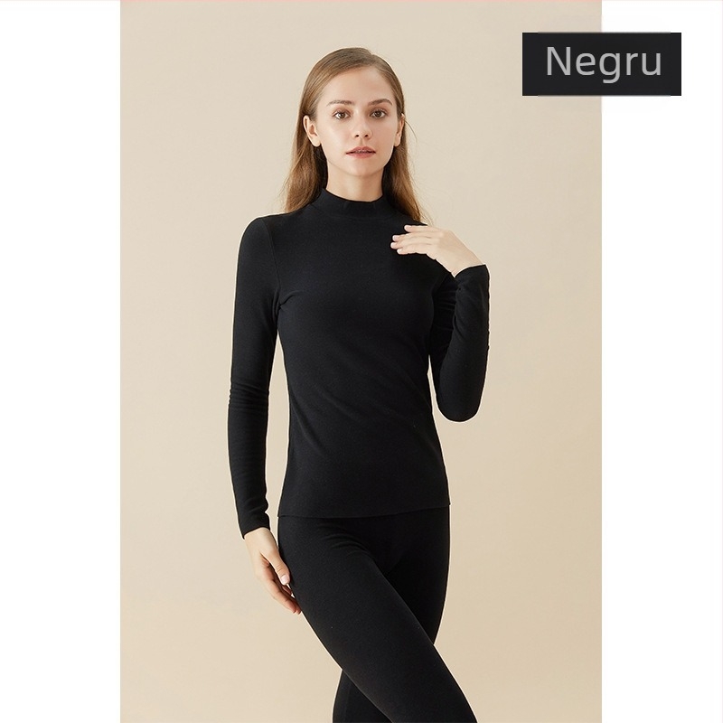 Tricou cu mânecă lungă pentru femei Derong, cu acid hialuronic, termic, pentru frumusețea pielii, 2024, toamna și iarna, nou, cu guler jumătate de broască țestoasă