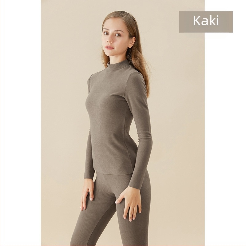 Tricou cu mânecă lungă pentru femei Derong, cu acid hialuronic, termic, pentru frumusețea pielii, 2024, toamna și iarna, nou, cu guler jumătate de broască țestoasă