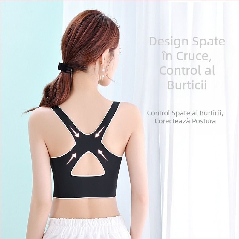 Sutien sport cu push-up pentru piept mic, o singură bucată, lenjerie intimă frumoasă pentru spate, anti-lăscere superioară, accesoriu pentru sâni, fără sudură, vestă