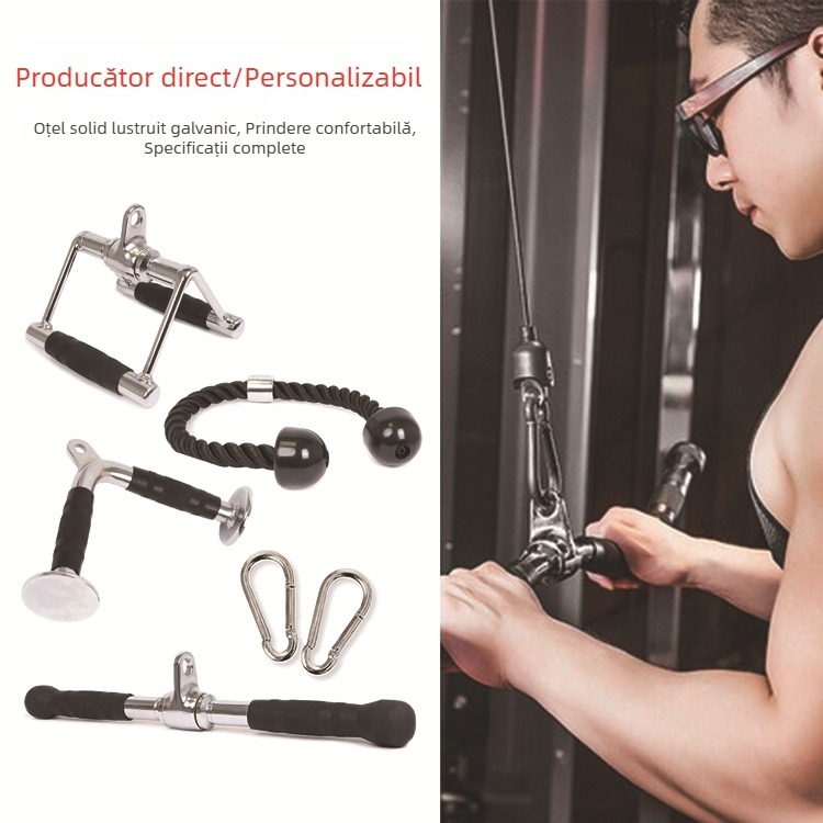 En-gros, mâner de tragere înapoi, bară de canotaj cu tracțiune înaltă, echipamente de fitness, tragere înapoi, coardă de tragere pentru bicepși, accesorii de tragere înaltă