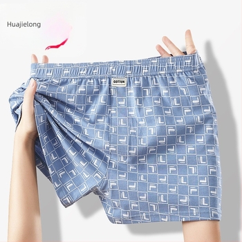 Hua Jielong lenjerie intimă pentru bărbați, boxeri în carouri pentru bărbați, boxeri din bumbac, pantaloni subțiri și respirabili, Arrow, o generație de păr