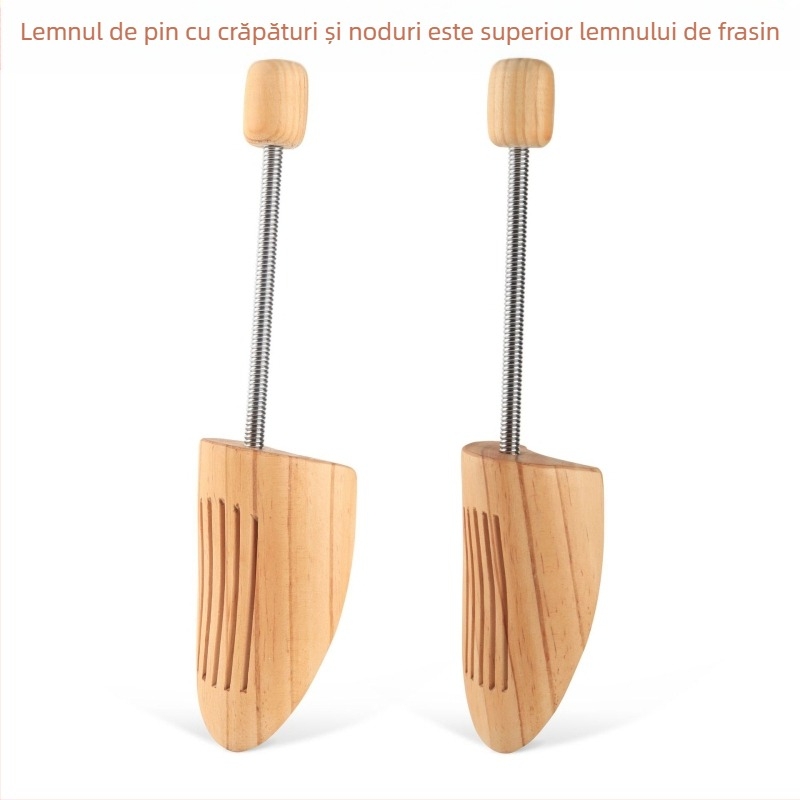Întinzător de pantofi reglabil pentru extinderea pantofilor, fabricat din lemn și plastic, potrivit pentru tocuri înalte și pantofi cu talpă joasă, întinzător universal simplu de pantofi din plastic pentru extinderea degetelor de la picioare