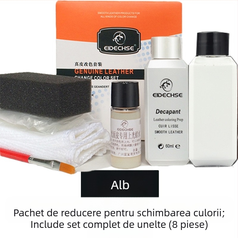 EIDECHSE Set de schimbare a culorii, geantă de canapea din piele, haine, jachetă, pantofi, complement de schimbare a culorii, vopsea de culoare recondiționată