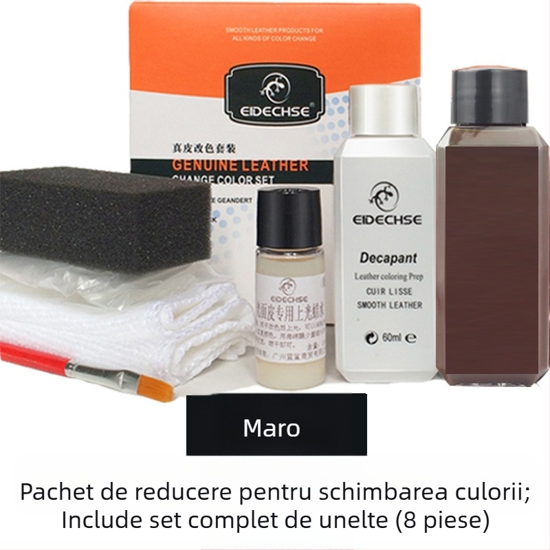 EIDECHSE Set de schimbare a culorii, geantă de canapea din piele, haine, jachetă, pantofi, complement de schimbare a culorii, vopsea de culoare recondiționată