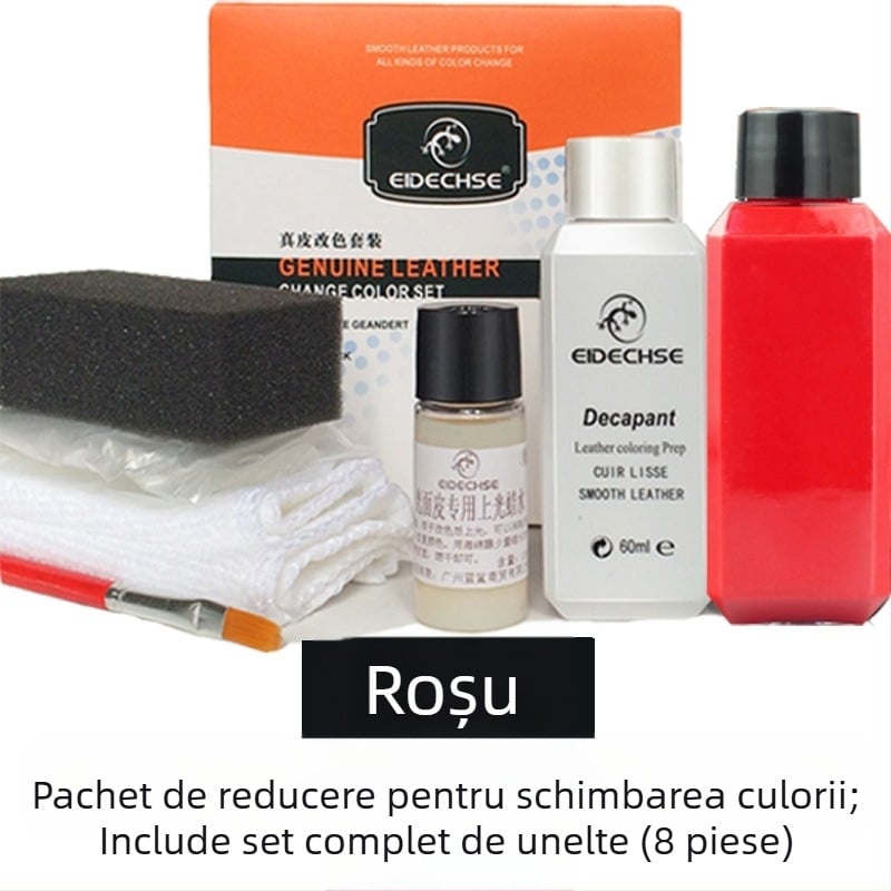 EIDECHSE Set de schimbare a culorii, geantă de canapea din piele, haine, jachetă, pantofi, complement de schimbare a culorii, vopsea de culoare recondiționată