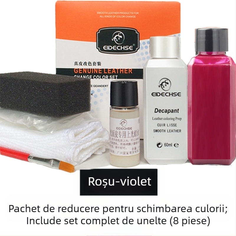 EIDECHSE Set de schimbare a culorii, geantă de canapea din piele, haine, jachetă, pantofi, complement de schimbare a culorii, vopsea de culoare recondiționată