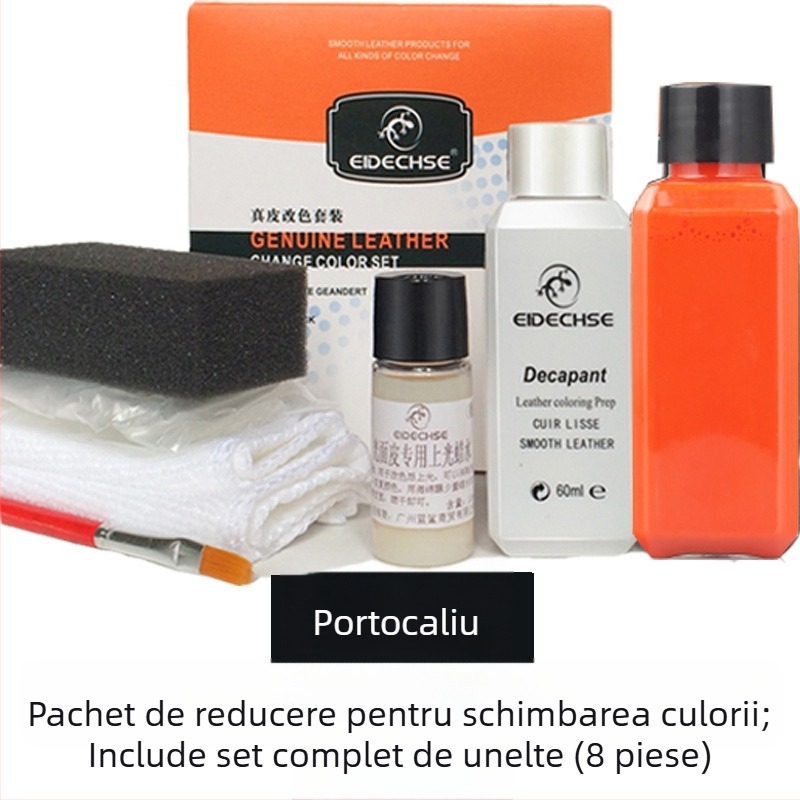 EIDECHSE Set de schimbare a culorii, geantă de canapea din piele, haine, jachetă, pantofi, complement de schimbare a culorii, vopsea de culoare recondiționată