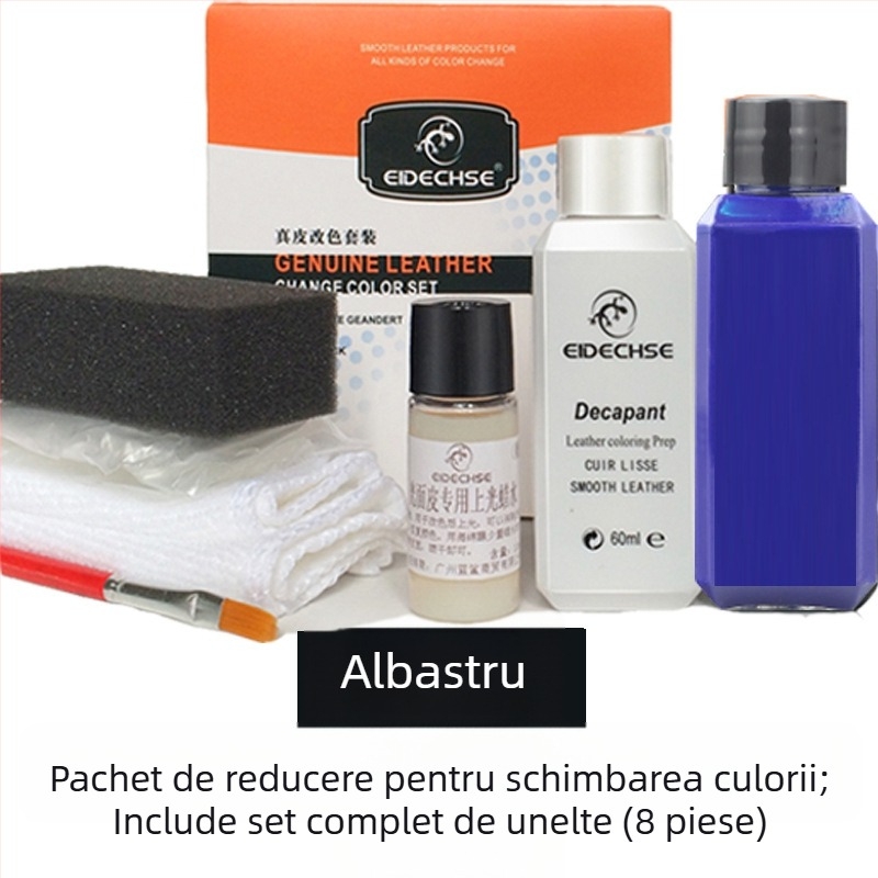 EIDECHSE Set de schimbare a culorii, geantă de canapea din piele, haine, jachetă, pantofi, complement de schimbare a culorii, vopsea de culoare recondiționată