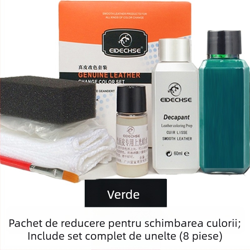 EIDECHSE Set de schimbare a culorii, geantă de canapea din piele, haine, jachetă, pantofi, complement de schimbare a culorii, vopsea de culoare recondiționată