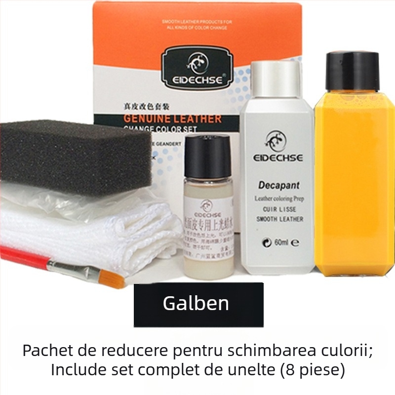 EIDECHSE Set de schimbare a culorii, geantă de canapea din piele, haine, jachetă, pantofi, complement de schimbare a culorii, vopsea de culoare recondiționată