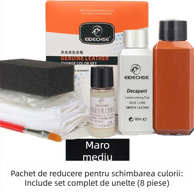 EIDECHSE Set de schimbare a culorii, geantă de canapea din piele, haine, jachetă, pantofi, complement de schimbare a culorii, vopsea de culoare recondiționată