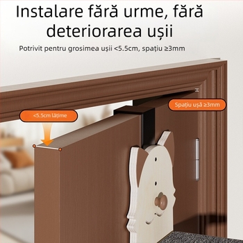 Suport de cățărat pentru pisici, tip perete, mic, nu gol, suspendat pe perete, ușă din lemn masiv, suport de cățărat pentru pisici, jucării pentru pisici, mobilier pentru pisici, ornamente