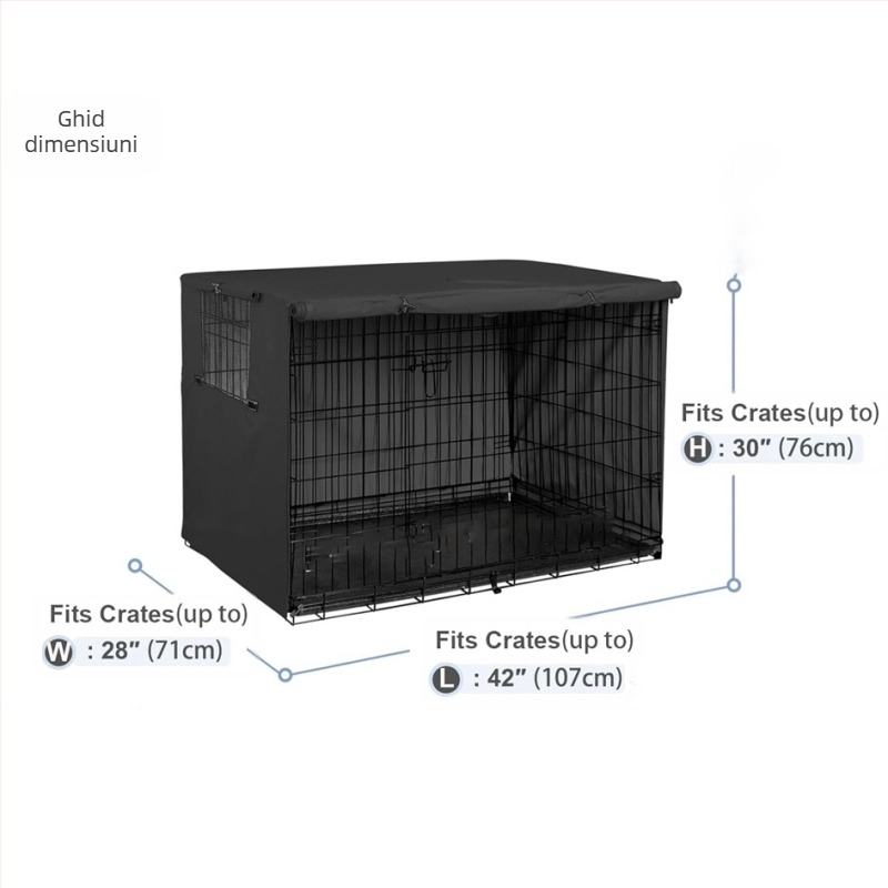 Husă transfrontalieră Amazon pentru cuști de câini, husă rezistentă din pânză Oxford pentru exterior, husă din fier, husă rezistentă la vânt, ploaie, zăpadă și praf