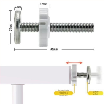 Slot pentru card cu șurub cu vârf plat pentru balustrade de ușă, balustrade pentru scări pentru copii, gard pentru copii, accesorii de protecție pentru balustrade