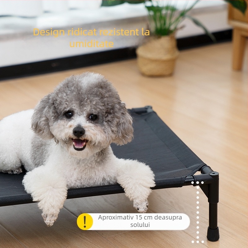 Pat de camping pentru animale de companie, pentru câini și pisici, Four Seasons, universal, de vară, respirabil, răcoros, rezistent la umiditate, detașabil și lavabil, pat pentru câini de talie medie și mică