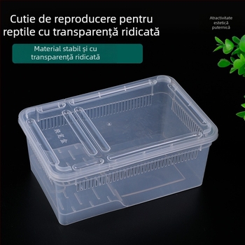 Cutie de hrănire pentru reptile en-gros din fabrică, cutie pentru melci, cutie pentru animale de companie, cutie pentru animale de companie, cutie pentru crab pustnic, cu broască cu coarne, cutie pentru șopârlă, cutie pentru insecte, cutie pentru animale d