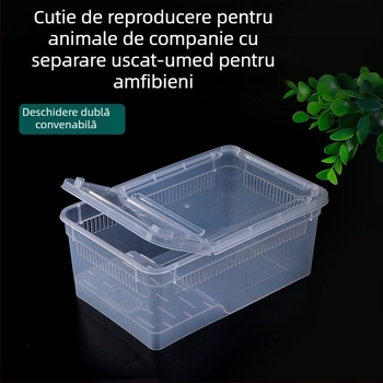 Cutie de hrănire pentru reptile en-gros din fabrică, cutie pentru melci, cutie pentru animale de companie, cutie pentru animale de companie, cutie pentru crab pustnic, cu broască cu coarne, cutie pentru șopârlă, cutie pentru insecte, cutie pentru animale d