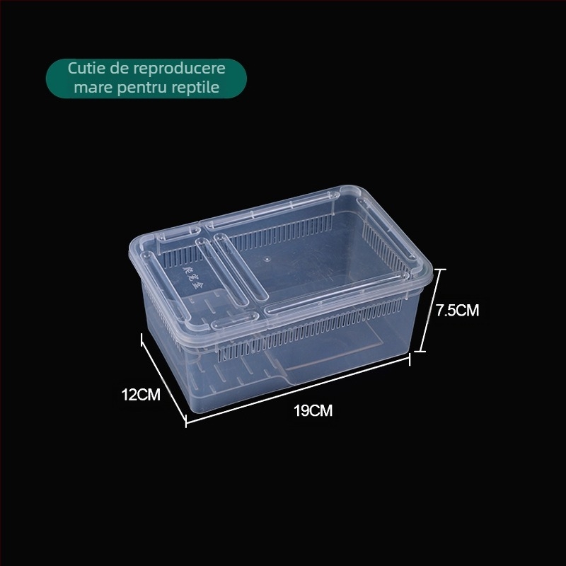 Cutie de hrănire pentru reptile en-gros din fabrică, cutie pentru melci, cutie pentru animale de companie, cutie pentru animale de companie, cutie pentru crab pustnic, cu broască cu coarne, cutie pentru șopârlă, cutie pentru insecte, cutie pentru animale d