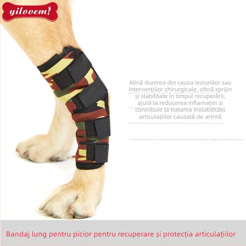Nou animal de companie suplimente câine genunchi pad bandaj postoperator capac de protecție câine articulație capac de protecție anti-lingere sindromul de strălucire recuperare